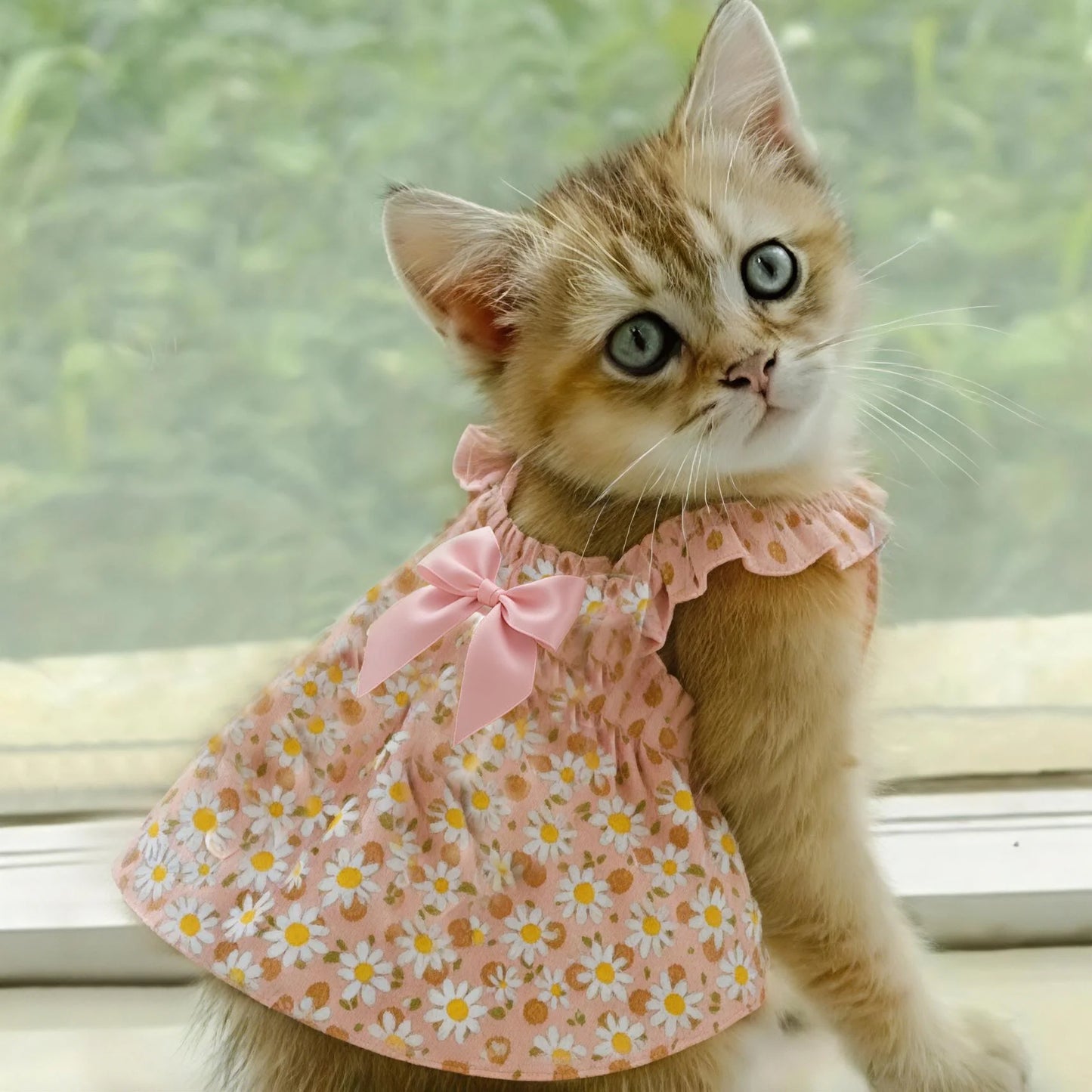 Lunaelle™ Pink Summer Dress for Cats